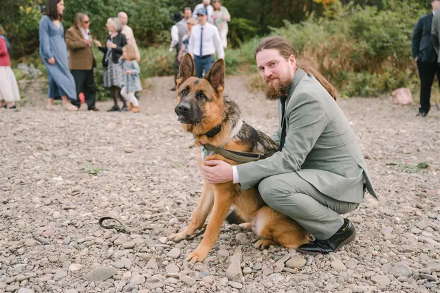 Archer being a good boy at our wedding