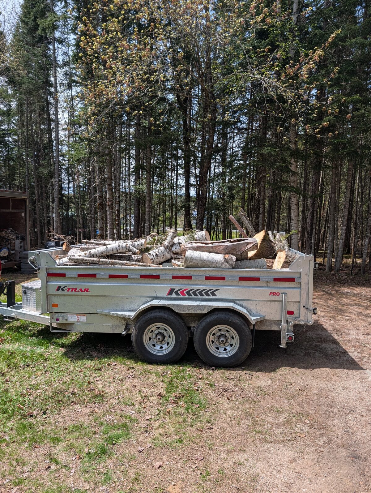 Dump trailer ready for hauling work